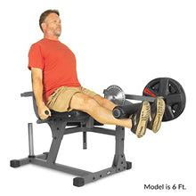 XMark Leg Exercise Machine with Rotary Leg Extension and Leg Curl Gray