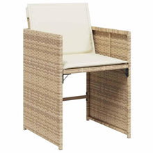 LPERTGFHU 9-Piece Poly Rattan Garden Dining Set, Patio Furniture with Table and 8 Chairs, Beige Outdoor Seating for Backyard