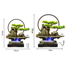 Tabletop Fountains Tabletop Water Fountain Rock Falls Fountains Indoor Waterfall Fountain Tabletop Fountains Chinese Artificial Bonsai Interior Decorations with LED Light Desktop Water Fountain (Size