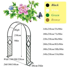GFSGHZZ Black Metal Garden Trellis 220Cm Sturdy Rose Climbing Trellis for Climbing Plants Outdoor Trellis Pergola for Pathways/Entrances Strong Tubular Support,Green-L300Xh220Xw40M