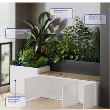 LICONG-2019 Flowerbox Storage Planter Bench Flower Trough Seat Cabinet