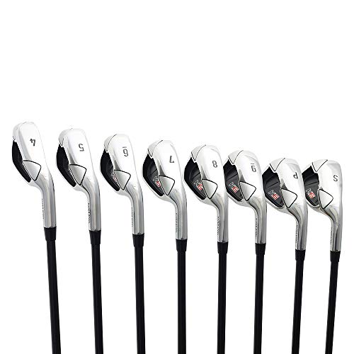 Majek K6 Iron Set +1" Over Big & Tall Senior Men's 8-Piece Right Handed Senior Flex A Flex Club Black