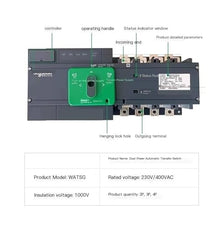 MGMYVDDGVW Dual Power Supply Automatic Transfer Switch WATSG-125A, 160A, 200A, 250A, 400A, 630A 3P(200A)