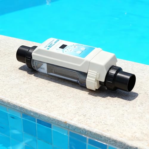 ORIDLECTAL Salt Chlorine Generator with LED Control Panel & Salinity Display, Salt Water Pool Chlorinator for Swimming Pools and SPAs, 8g-20g/h Output with Simple Use 8g/h