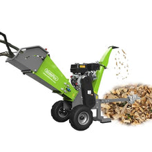 Wallemac 420cc 15HP 6-Inch Wood Chipper Shredder Mulcher E-Start Gas Powered B&S Engine EPA Certified with Towbar/Emergency Stop Button (B&S Engine, Electric Start)