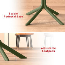 Costaelm 5-Piece Outdoor Dining Set, HDPE Patio Square Bistro Table and Stackable Chairs Sets for 4, Outdoor Furniture All Weather for Backyard Poolside, Olive Green