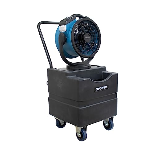 XPOWER FM-68WK Multi-Purpose Oscillatin Misting Fan with Built-In Water Pumo and WT-45 Mobile Water Reservoir