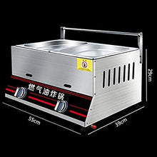 KRASS Commercial Gas Fryer 6L/12L Fried Chicken Gas Fryer Potato Tower Machine with Support Manual Temperature Setting,12L Double Cylinder,Collector88