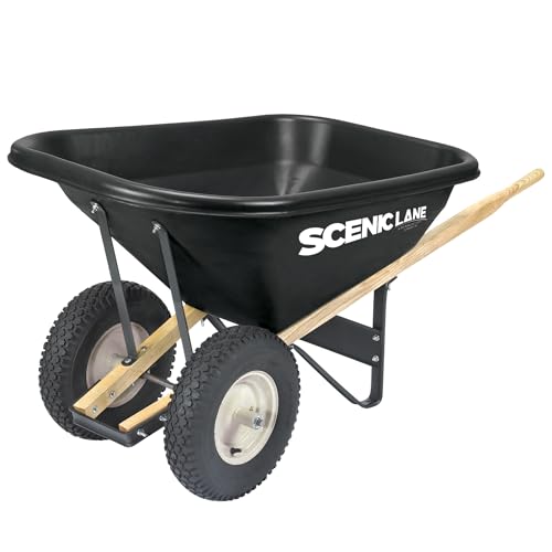Scenic Road Two Wheel Wheelbarrow 8 Cu Ft 400lb Knobby Tire (G8-2K)