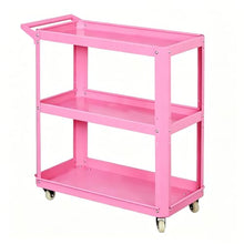ARTUNV Metal Rolling Flower Cart With Wheels, 3-Tier Plant Display Stand
