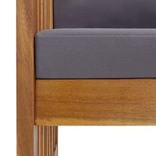 YNGBHFNOP Ensemble Salon de Jardin en Acacia Massif Gris Anthracite avec Finition Huilée, 5 Pièces Confortable et Élégant Pour Terrasse, Balcon ou Jardin, Meuble d'Extérieur Résistant aux Intempéries
