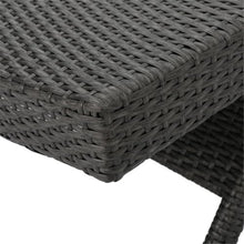 Noble House Salem Outdoor Wicker Arm Chaise Lounge Set of 4 Grey