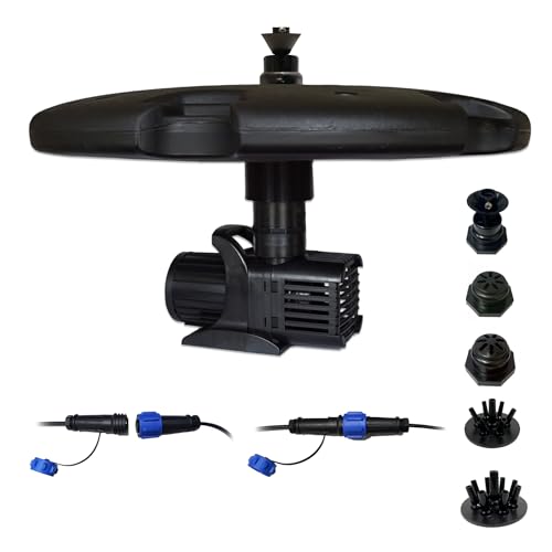 1.25 HP Floating Pond Fountain 11 Spray Patterns 200 ft Quick Disconnect Cord