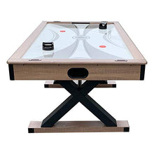 Hathaway Excalibur 6-ft Air Hockey Table with Table Tennis Top Driftwood Black