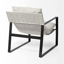 HomeRoots Ash Gray and Black Metal Sling Chair Black