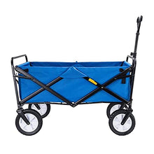 Outdoor Folding Utility Wagon Collapsible Camping Wagon Heavy Duty Garden Cart Portable Utility Trolley Adjustable Handle Load 60kg / 132lbs