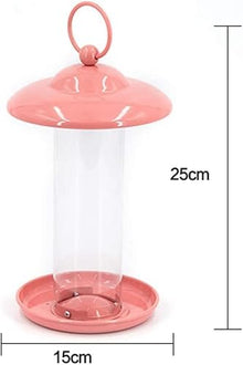 Feilx Outdoors Hanging Bird Feeders, Metal Wild Bird Feeder for Outside, Garden Bird Feeder with Transparent Housing