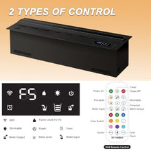Recessed 3D Version Water Vapor Fireplace/9 Color Led Realistic Atomized Flame, Touch Screen & Remote Control, 3D Atomizing Electric Fireplace - for Tv Cabinet/Desktop Decoration 80cm/31.5in