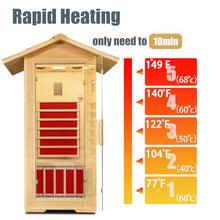 Zugoni 1 Person Outdoor Far Infrared Sauna Canadian Hemlock Wood Indoor Sauna 1400W with Speakers, LED Lamp, Clothing Hook, Cup Holder - Sauna Style