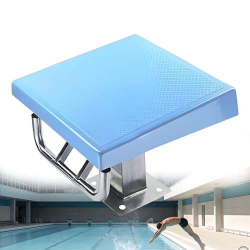 AiODiO Standard Pool Diving Board, Swimming Pool Diving Platform, Non-Slip Surface, Load Capacity 250kg/550lbs,Stainless Base， Inclined at 15°,for Competition
