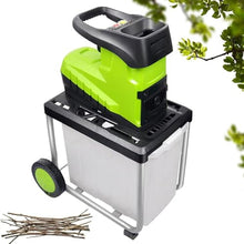 Hiedmeil Electric Garden Shredder, 2800W Heavy Duty Wood Chipper, Leaf Shredder & Branch Crusher, Max Cutting Diameter 4.5cm, Large Wheels for Easy Mobility (No Cord)