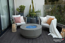 AMS Fireplace | Elementi Plus | Colosseo | Round Light Gray Concrete Natural Gas Fire Table Pit (Natural Gas)