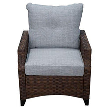 Courtyard Casual 5240 Costa Mesa 5-Piece Seating Set with Loveseat, Club Chairs, End Table & Gas Fire Pit Brown