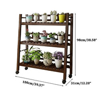ZOCWJK Indoor Plant Stand for Multiple Plants 3 Tier Wood Corner Plant Shelf Rack Simple Outdoor Flower Pot Stand Holder,B-100cm