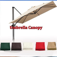 MXJCKSOQ 3X Cantilever Umbrella Replacement Canopy 8 Ribs UV-Resistant Patio Shade Cover for Yard & Pool Offset Parasol Sunshade Top Outdoor Fabric Double top,Dark Green-3m (10’) Double top