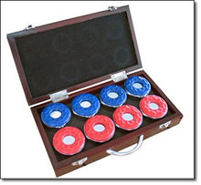 Carmelli Shuffleboard Table 12 Ft Set Hardwood Block Surface - Dark Cherry