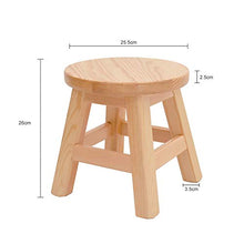 GaRcan Footrest Stool Wood,Round Ottoman Foot Stool with Legs,Household Outdoor Low Stools,Upholstered Padded Stool Max Load 80 Kg