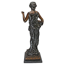Design Toscano Woman of Nature Indoor/Outdoor Garden Statue 35 inches Tall Heirloom Cast Bronze Green Finish