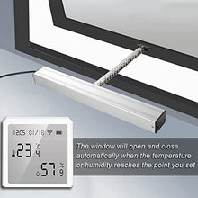 Olideauto Automatic Greenhouse Window Closer,Smart WiFi Automatic Window Opener with Wireless Rain Sensor and Thermohygrometer Running Trip 11-4/5''