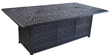 Patio Land Elizabeth Outdoor Cast Aluminum Powder Coated Double Burner Bar Table - Antique Bronze