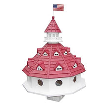 CC Outdoor Living 27" Red and White Hotel California Purple Martin Post-Mount Birdhouse Red