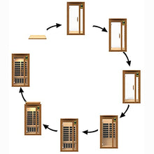 Dynamic Barcelona 1-2 Person Hemlock Wood Low EMF FAR Infrared Sauna Dark Honey Stain