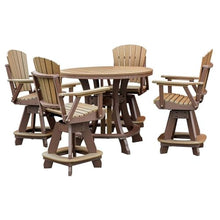 American Furniture Classics Five Piece Round Counter Height Dining Set Cedar/Tudor Brown