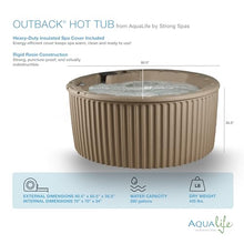 Outback Hot Tub, Fits 6 People, Standard Outlet Compatible, 20 Massage Jets, Cover Included, Aqualife by Strong Spas