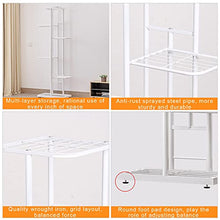 ZOCWJK Plant Stand 6 Tier Iron Art Plant Stand 7 indivual Unit Shelving Flower Pot Storage Rack for Balcony Garden Indoor,