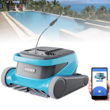 Robotic Pool Cleaner, Automatic Pool Vacuum Robotic with Control Box and APP Control, Wall Climbing Function, Smart Path Planning, for Pools up to 2691 Sq.ft