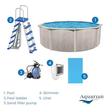 Aquarian Above-Ground Pool Kit w/Sand Filter & Pump, Phoenix Steel-Frame