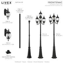Livex Outdoor Post Light with Clear Beveled Glass Shades Black