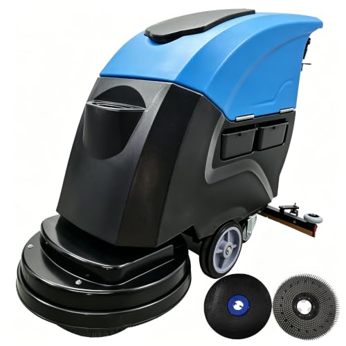 EQCOTWEA Commercial Floor Scrubber Machine 20" Walk-Behind Auto Scrubber