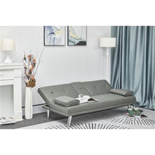 YWMLFZ Leather Multifunctional Folding Sofa Bed for Office with Coffee Table for Outdoor Backyard Gardens