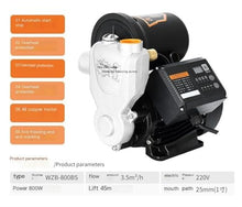 304 stainless steel household booster pump fully automatic water heater water pump and cold water pipeline intelligent digital display self-priming pump(800w digital display anti freeze)