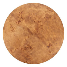 Adna Coffee Table Brown, Brown Coffee Table, Modern Style, Burl Veneer MDF Round Shape Tabletop, Steel, Indoor Living, 38.6" W x 38.6" D x 18.5" H