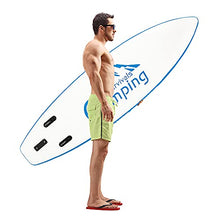 Camping Inflatable Stand Up Paddle Board Blue and White
