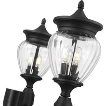 Z-Lite Davina 3 Light Post Light 116" Tall Black