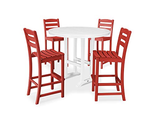 Polywood La Casa Café Bar Set Sunset Red/White