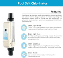 Saltwater Chlorinator Device, Pool Salt Chlorinator with LED Control Panel, Automatic Cleaning Salt Water Pool Chlorine Machine for In Ground Swimming Pool 8g/h,12g/h,16g/h,20g/h,EC-12 (Size:12-14)